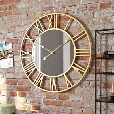 Jam Dinding Gold Besi