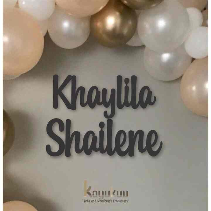 Hiasan Dinding Kertas Tulisan Nama