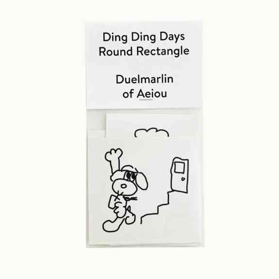 Ding Ding Days ステッカー／Round Rectangle 6枚セット