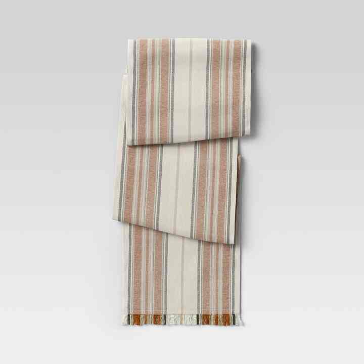 Cotton Striped Table Runner