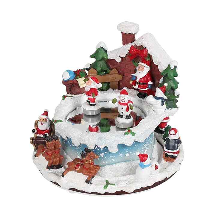 スケーティング サンタ ウィズ リボルビング ベース