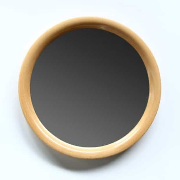 曲木鏡（ウォールミラー） 丸型, 小 / 木地色