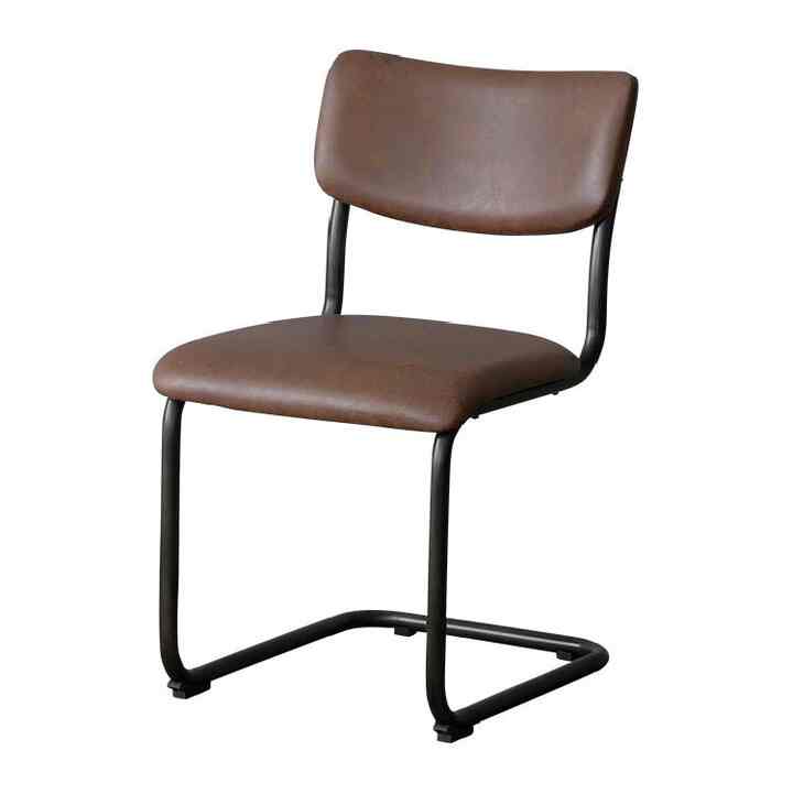 ロック ダイニングチェア 肘無 コーヒー