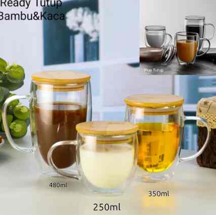 Gelas Mug Kopi Double Wall - 150ml