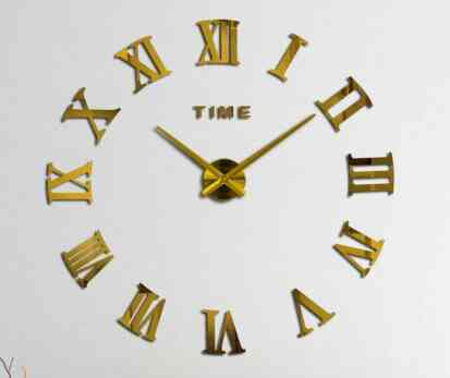 Jam dinding besar DIY 3D Giant