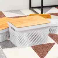 Kotak Penyimpanan Tutup Kayu