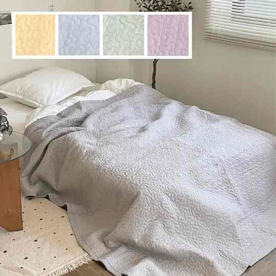 ふんわり柔らか ピュアコットンのキルトケット