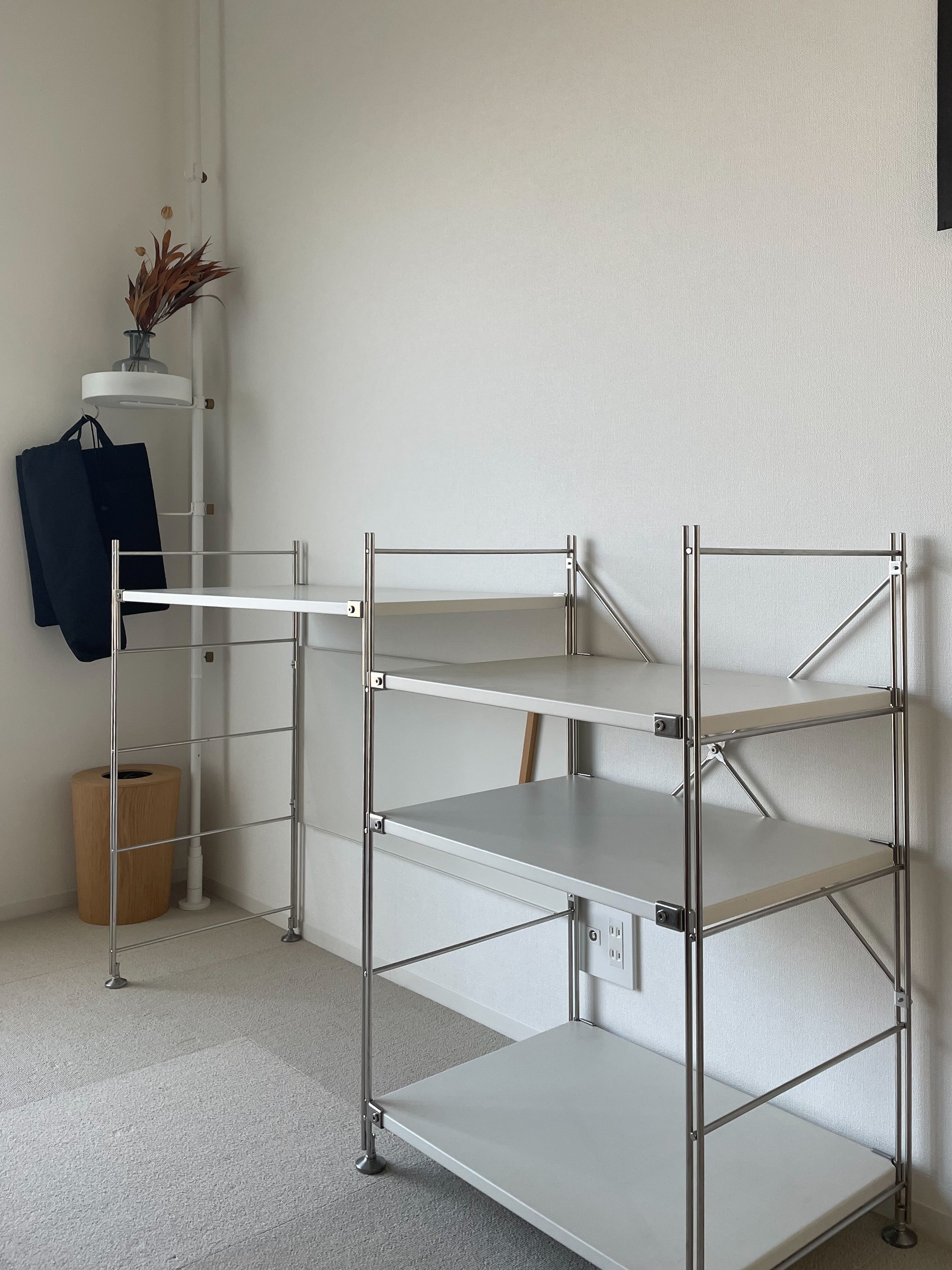 無印良品 ステンレスユニットシェルフ ワイド 小［3色］ | 棚