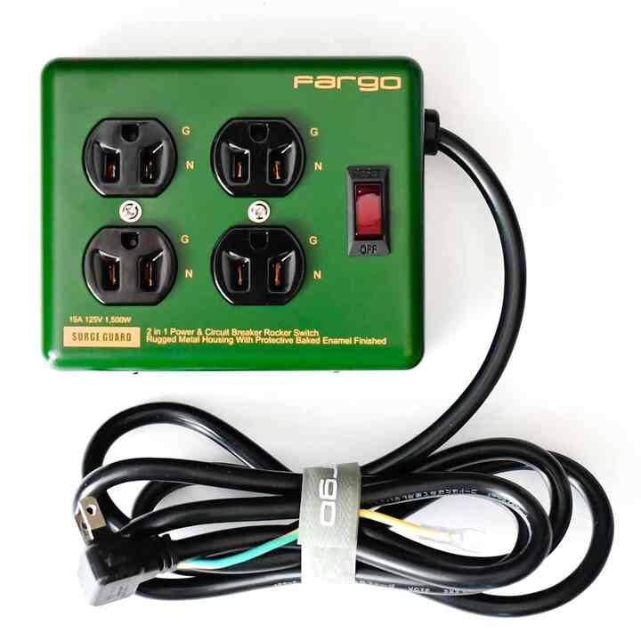 AC4個口 USB付き STEEL TAP 電源タップ［4色］