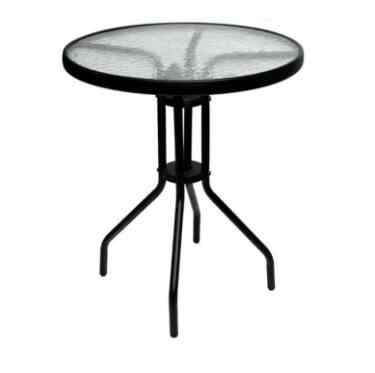 Soleil Meja Teras - Hitam 60 cm