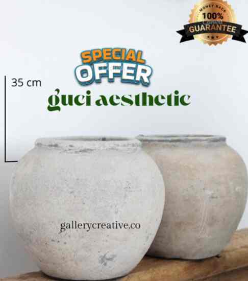 Vase bunga kering besar 35 cm premium aesthetic