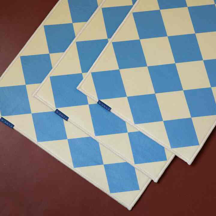 Diamond Tile フロアマット Blue Butter【3size】