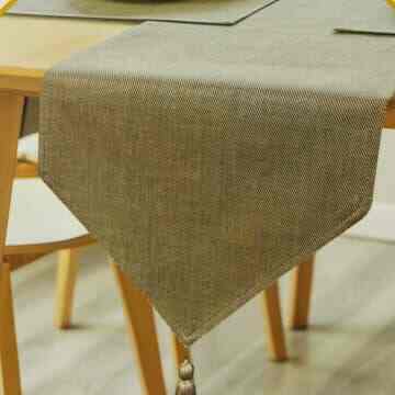 Tatakan Piring & Table Runner Set 5 Pcs Basic Line- Abu-abu