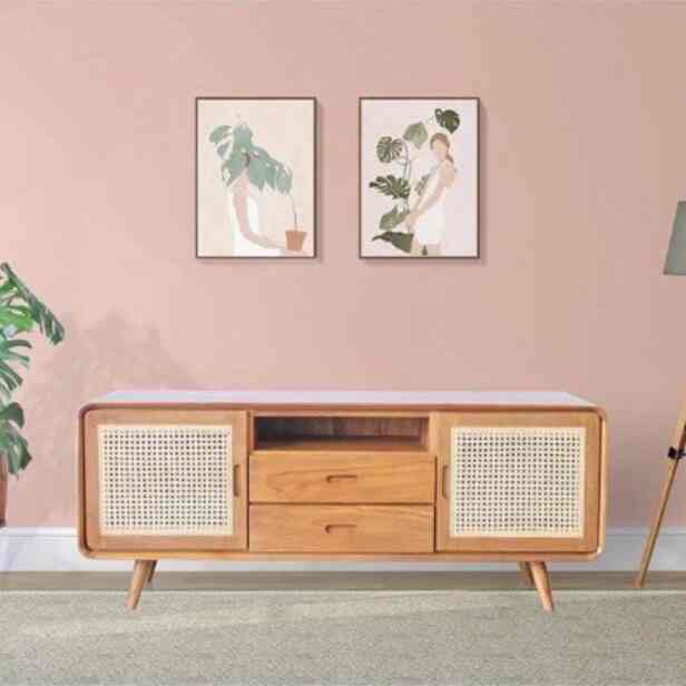 Meja TV Jati Model Retro