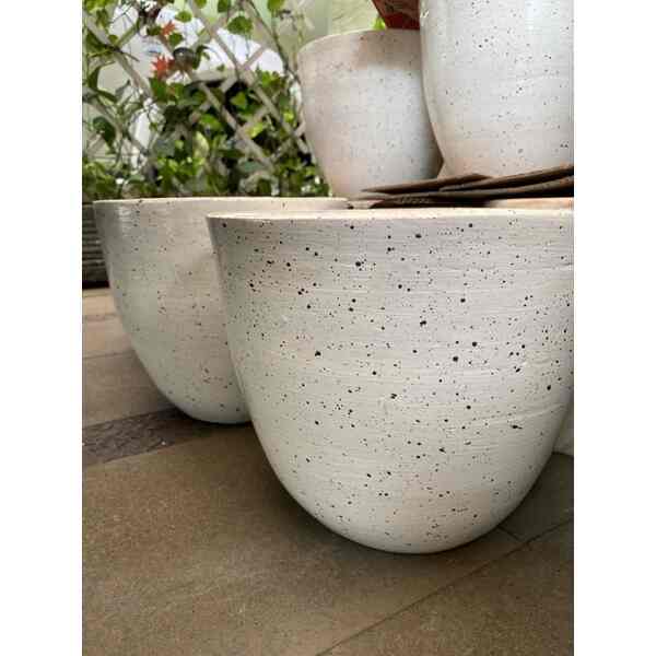 Pot terakota putih, diameter 36 cm