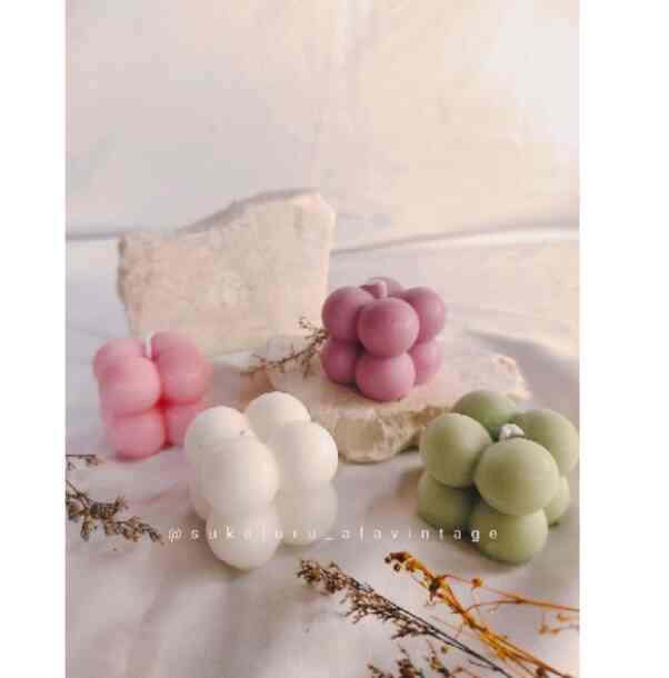 Bubble Cube Candle Lilin