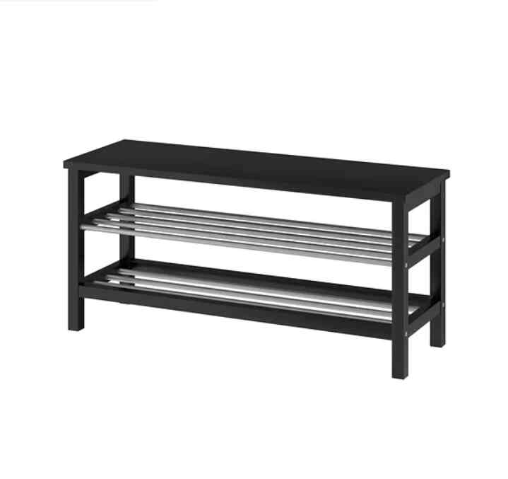 TJUSIG Bench with shoe storage, black
