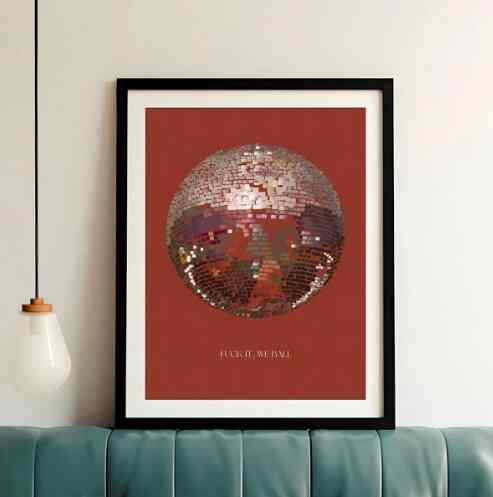 ディスコ ウォールアートプリント 'it' フレームなしキャンバス アート