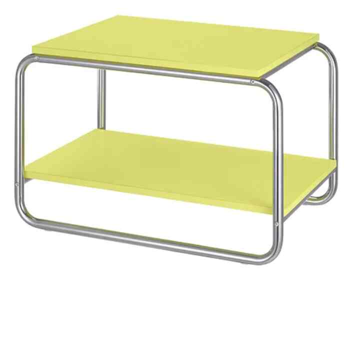 BAGGBODA Meja samping, kuning muda, 71x50 cm