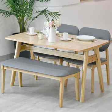 Harmony Dining Set (Meja + 2 Kursi + 1 Bench)