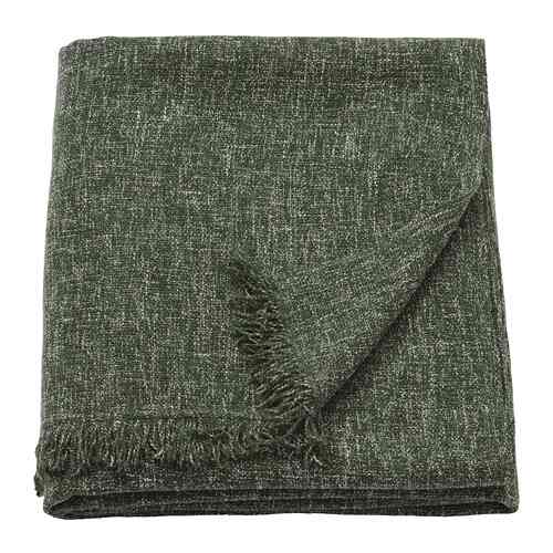 INGRUN, Selimut kecil, hijau tua, 130x170cm