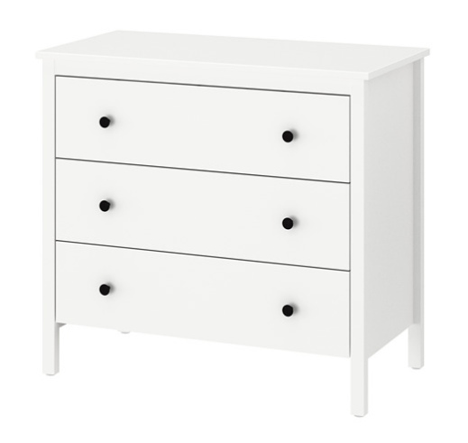 ikea dresser 3 drawers IKEA MALM 3 Drawer Dresser