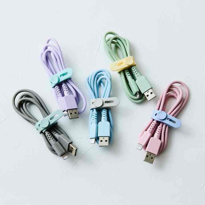  しなやかで絡まないシリコンケーブル［5色］