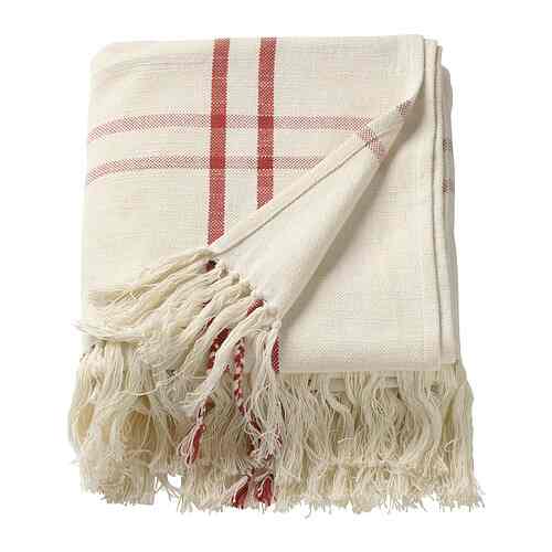 ELSABET Selimut kecil, garis-garis merah muda terang, 110x170 cm