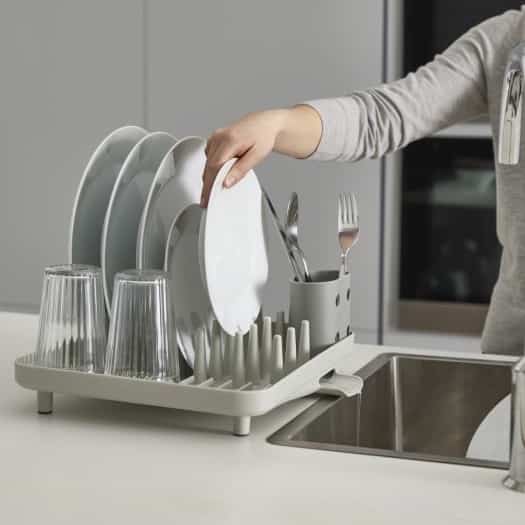 Duo Compact Dish Rack - Grey
