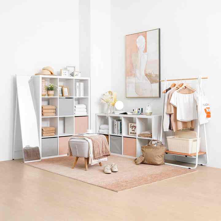 Kubos Rak Buku 8 Kompartemen Putih