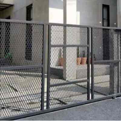 Pagar plat expanded hitam