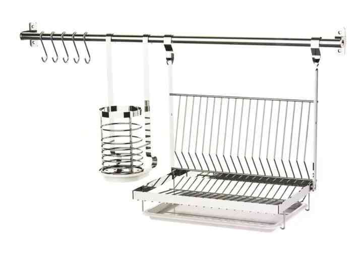 Krischef Rak Piring Gantung 60 Cm - Silver