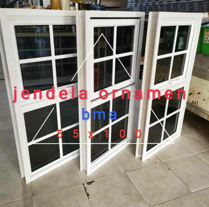 jendela aluminium 55x100 ornamen