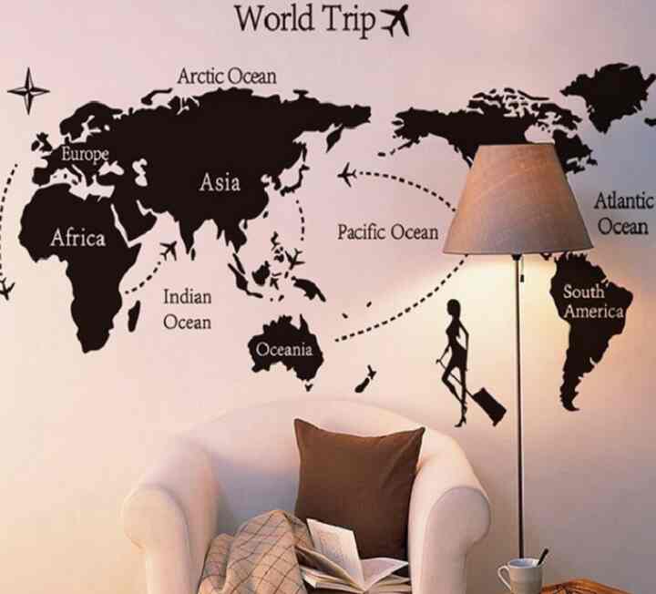 Wall Sticker - World Map (60x90cm)