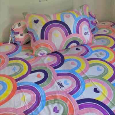 Sprei Set Motif rainbow