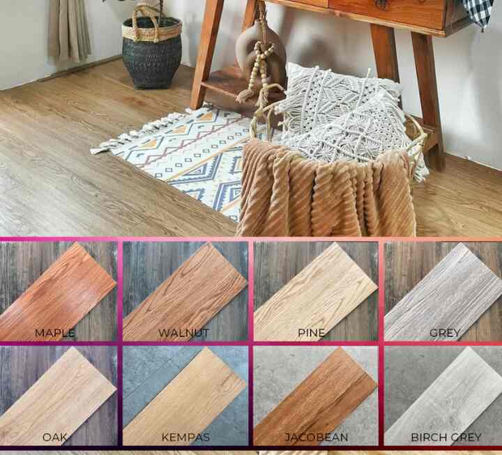 LANTAI VINYL PARKET KAYU STIKER TFGS