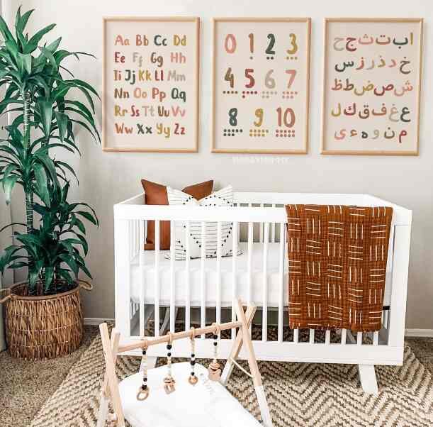 Poster Edukasi Anak Balita - ABC 123 - Boho