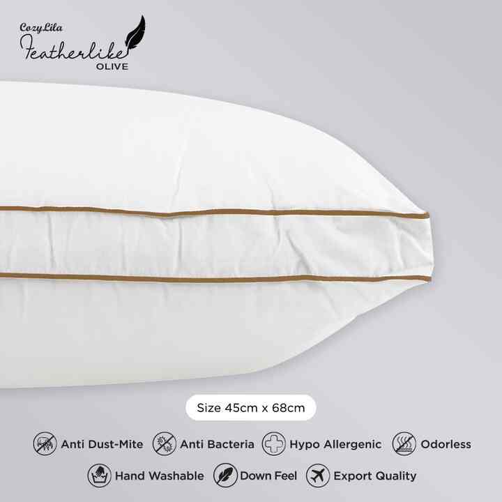 Bantal Bulu Angsa Featherlike Basic Olive
