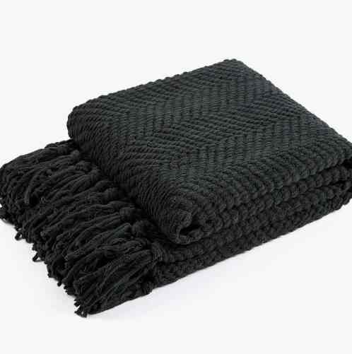 プレーン タッセル飾り スロウブランケット