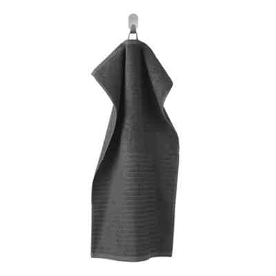 VÅGSJÖN Handuk tangan, abu-abu tua, 40x70 cm