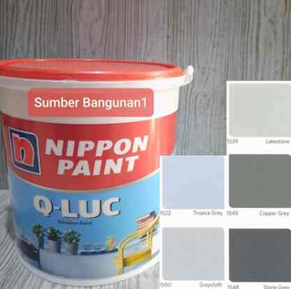 Cat tembok Qluc Abu abu NIPPON PAINT dinding interior Q-LUC