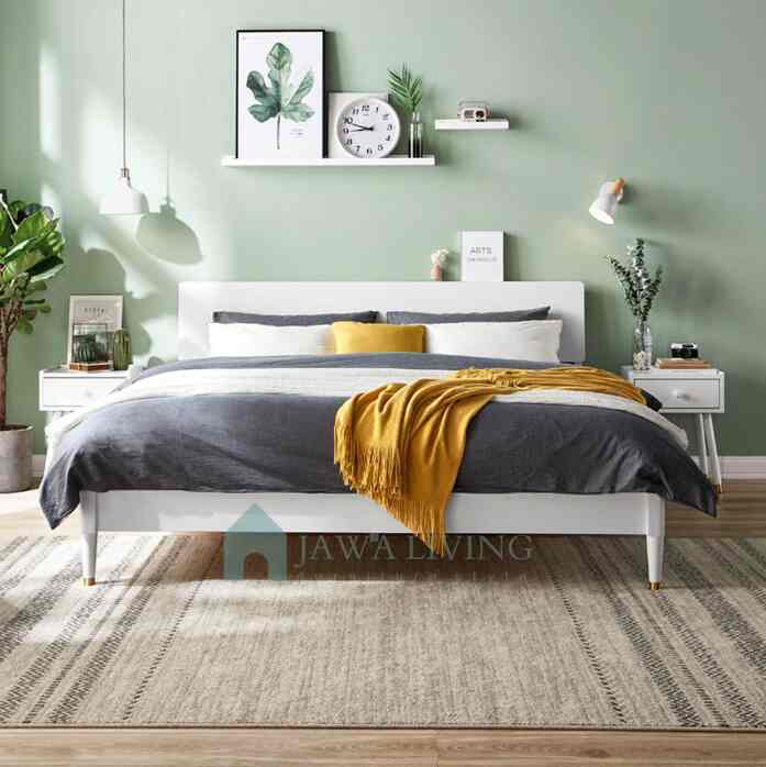 Tempat Tidur Minimalis Antik Kayu Mahoni