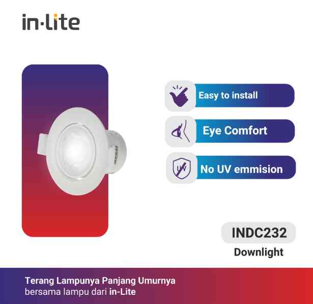 Lampu downlight 5 watt INDC232
