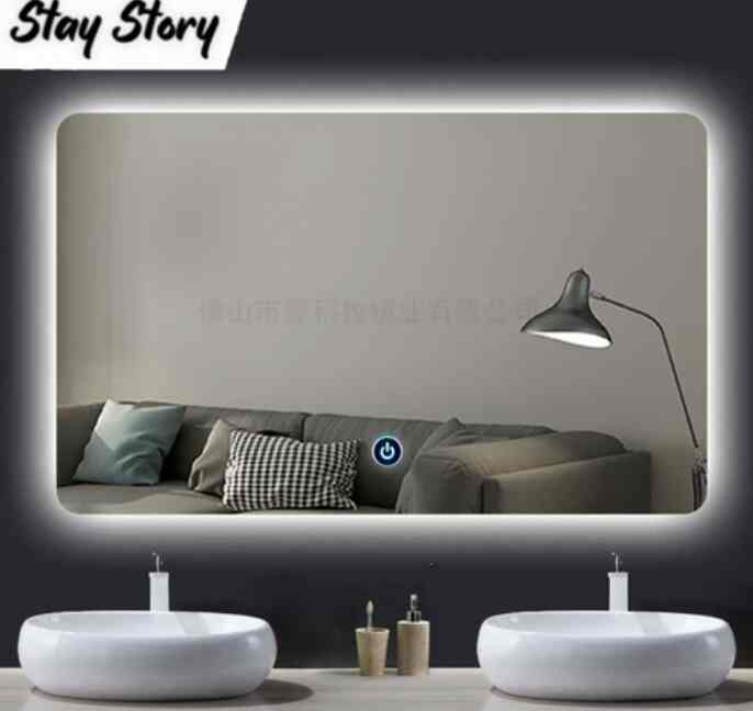Cermin Wastafel Kamar Mandi Led Touch Screen - 100x70cm