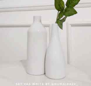 Set vas putih / vas cramic