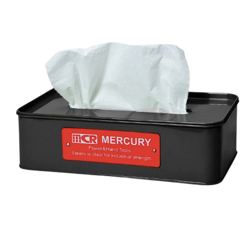 マーキュリー ブリキ ティッシュボックス［7色］