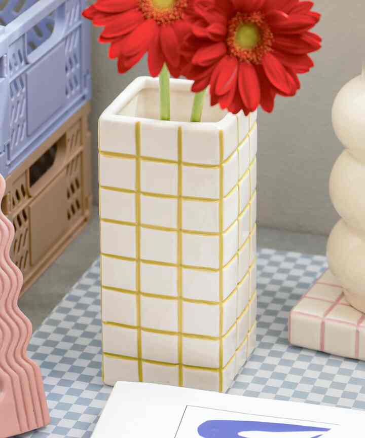 Colorful interior タイル風フラワーベース