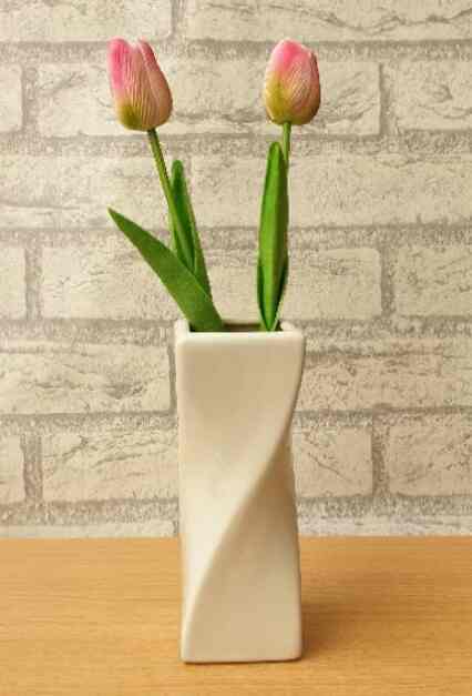 Vas Bunga Segi Empat Keramik