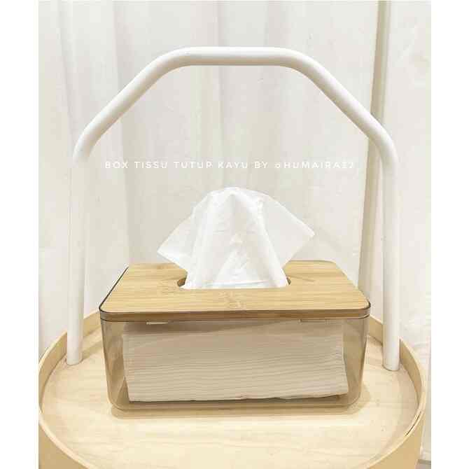 Tempat Tissu dengan tutup kayu
