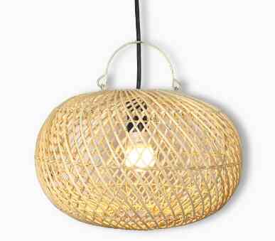 Kap Lampu Rotan Model Donat